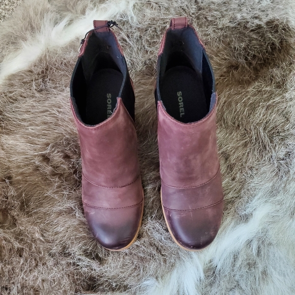 Sorel Lea Wedge Bootie Redwood - Sz 8 - HTF NWT - Picture 4 of 7